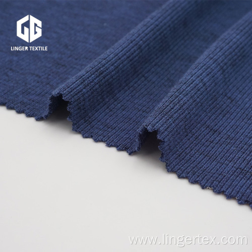 CVC Space Dyed Elastane Rib Fabric For Sleeve